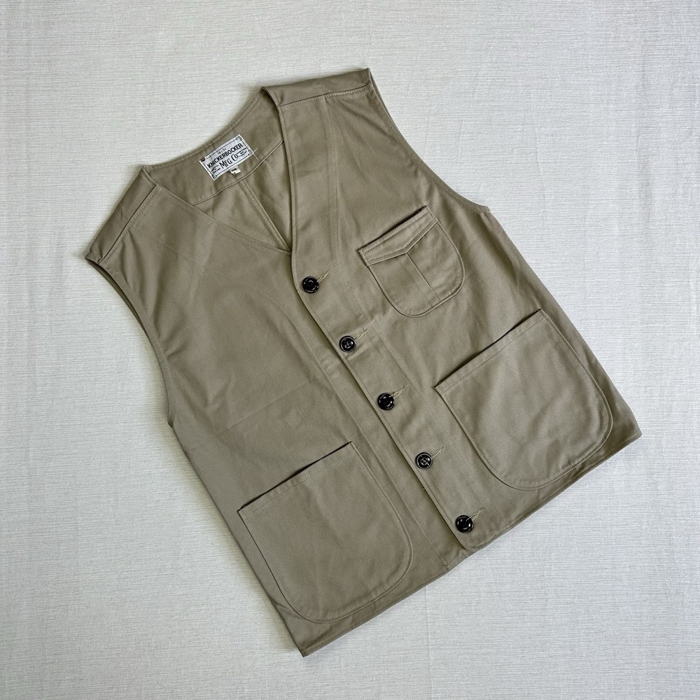 Knickerbocker MFG Co Vest Canvas Button Men XS Beige Workwear Vintage Inspired